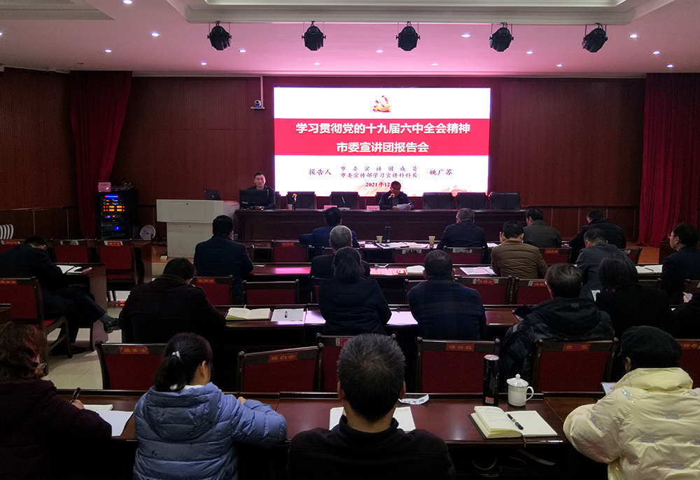 衡阳幼高专举行学习贯彻党的十九届六中全会精神市委宣讲团报告会